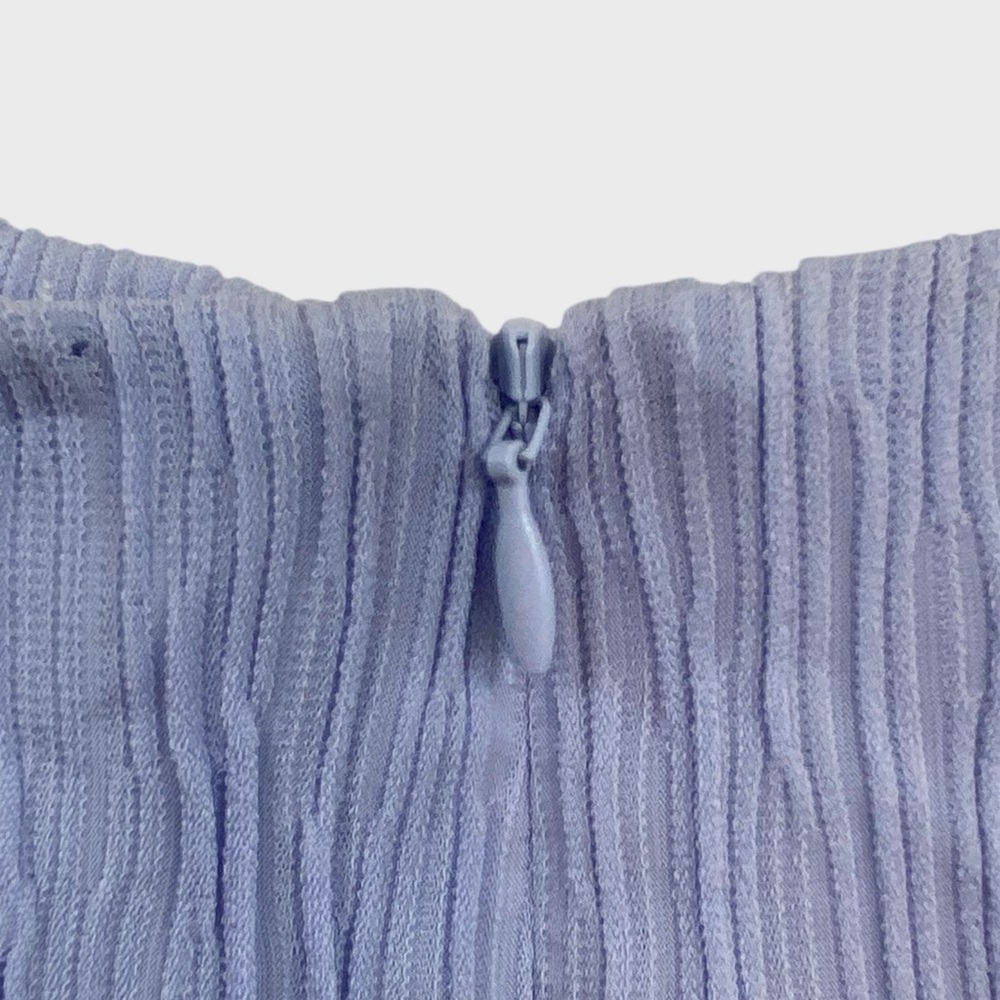 MM Lafleur NWT Light Periwinkle Blue Pleated Midi Skirt Size 10 - Picture 6 of 11